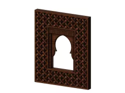 Moroccan moucharabieh mirror frame 3D print model