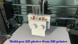 multi-pen 2D plotter add to 3D printer