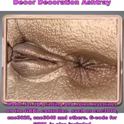 nude  real  scan milf pussy and ass real relief for jerking decor decoration Ashtray  for Cigarette Smoking Cups Tobacco Holder close-up-pussy-shots-02 3d print and cnc 3018 with g-code grbl