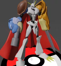 Omnimon / Omegamon with Blastoise and Charizard