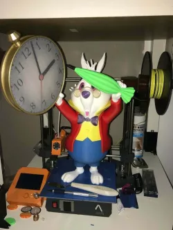outline for Alice rabbit watch