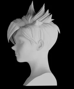 Overwatch Tracer Lifesize Head Sculpt 3D Print Files (Download files) statue figure video game digital pattern 3D printing