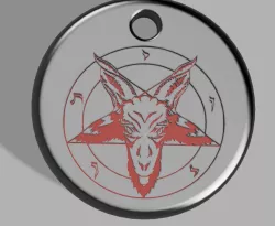 Pentagram key ring