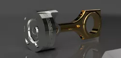 Piston and connecting road