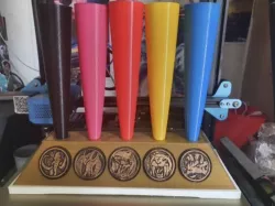 Power Rangers 5 Power crystal display for Legacy Coins