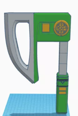 Power Rangers Zeo Ranger Green Cosplay Axe