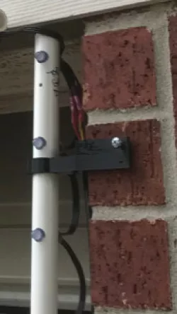 pvc to brick corner mount
