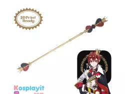 Riddle Rosehearts Staff 3D Model Twisted Wonderland