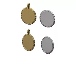 Round and ovale engravable pendants 3D print model