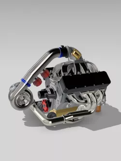 SBC Single Turbo Higgins Race Motor Small Block Chev