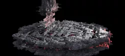 Sci-Fi City dystopia base City Ship 3