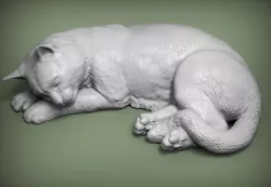 Sleeping cat 3D print model