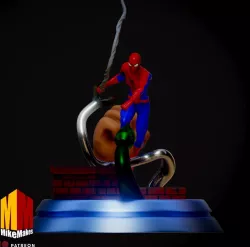 Spider-man vs Foes Statue Diorama 3D Model for 3D Printing