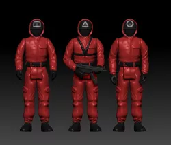 Squid Game .STL Staff Action Figure .3d VINTAGE Style