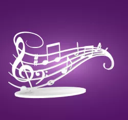 Statuette "notes and treble clef"