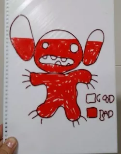 Stich notebook cover level of badness/ notebook cover