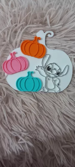 Stich pumpkins ornament