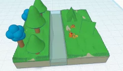 Tents in Nature diorama