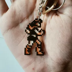 TREVOR BELMONT CASTLEVANIA III 8 BIT KEYCHAIN KEY RING