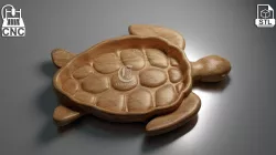 Turtle Shaped Tray 3D STL Model designed for Aspire Vcarve Carveco Artcam