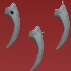 Velociraptor claw - Necklace pendant (2 extra variations)