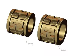 Versace pattern tube bead and charm 3D print model