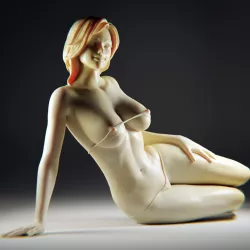Woman lying down bikini