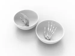 2 bundle HALLOWEEN HAND SKELETON BOWL - CANDY BOWL FOR HALLOWEEN