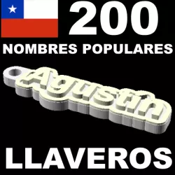 200 Personalized Name Keyrings Llaveros Chile Chilenos Personalizados