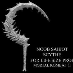 3D PRINTABLE NOOB SAIBOT SCYTHE FOR LIFE SIZE PROPS - MORTAL KOMBAT 11