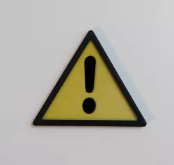 3D Printable Warning Sign | ISO 7010 | W001 | General Warning