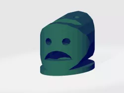3D Word Shape of Mask (Happy Face, Sad Face)