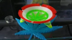 420 smoking weed leaf ashtray
