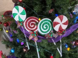 5in or 8in Christmas Lolipop Peppermint Stencils Decorations