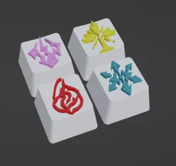 7x Honkai: Star Rail Element keycaps