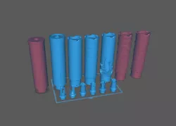 Airsoft Suppressor, 7 models, 6 muzzle brakes