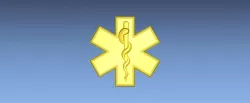 AMBULANCE SYMBOL 3D STL FILE