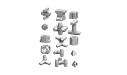Anti coastal erosion concrete structures 3D print models