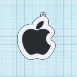 Apple Logo Keychain