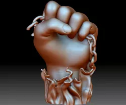 BLM sign hand logo fist STL file 3D printable model Black Lives