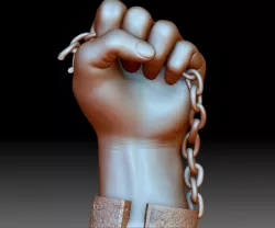 BLM sign hand sign logo fist STL file 3D printable model Black Lives