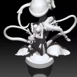 Bowsette and Piranha tentacle flowerpot