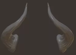 Bull horns with medium features