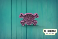 Calavera Pirata Pirate Skull cookie cutter M1