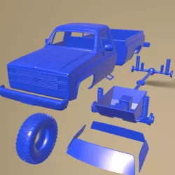 Chevrolet K10 Silverado 1984 Printable Car In Separate parts