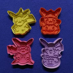 Cookie Cutter Pikachu Halloween x4