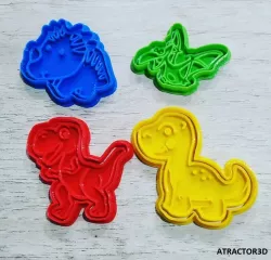 COOKIE CUTTER WITH DINOSAUR STAMP KIDS DINOSAURS