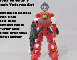 Custom 7 Inch Sons of Orar Veteran Sgt Space Marine