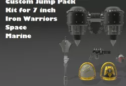 Custom 7inch Iron Warriors Jump Pack Kit for Factory Space Marine