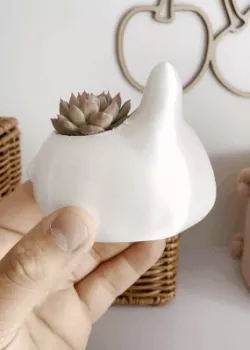 Cute bunny planter - no supports